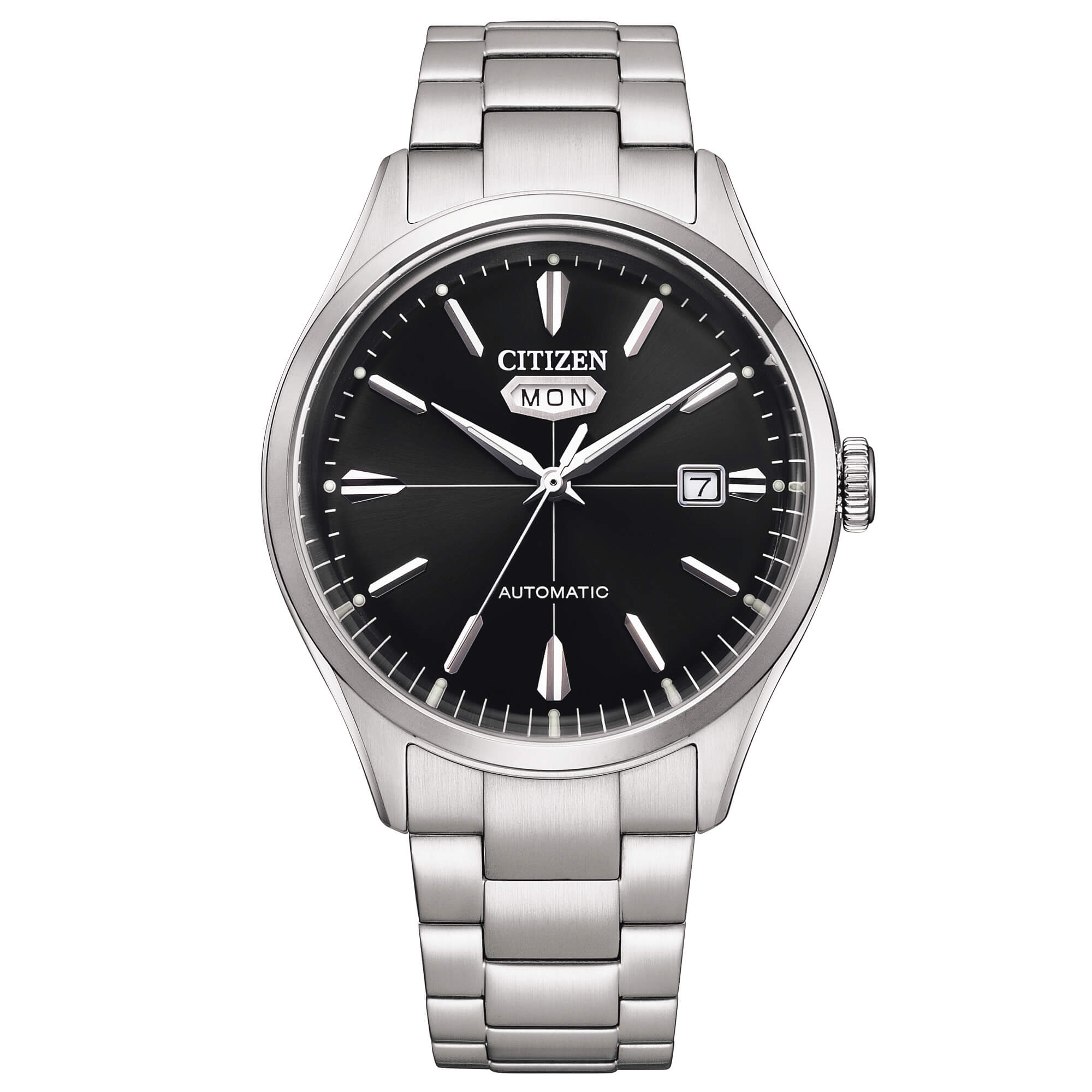 Orologio Uomo Citizen Automatico Acciaio Nero Doppia Data NH8391-51E